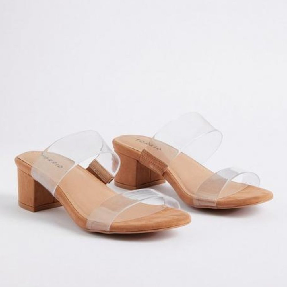 TORRID PVC Block Heel Sandal (WW) 9